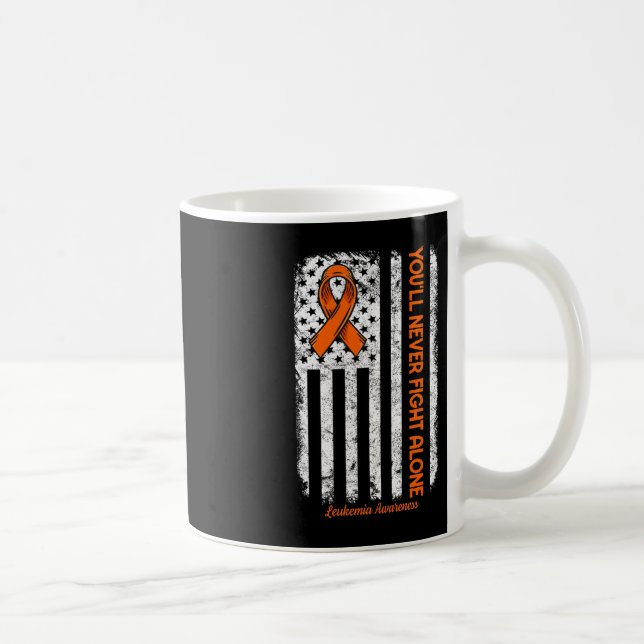 Caneca De Café Você nunca vai lutar sozinho contra a leucemia de  (Direita)