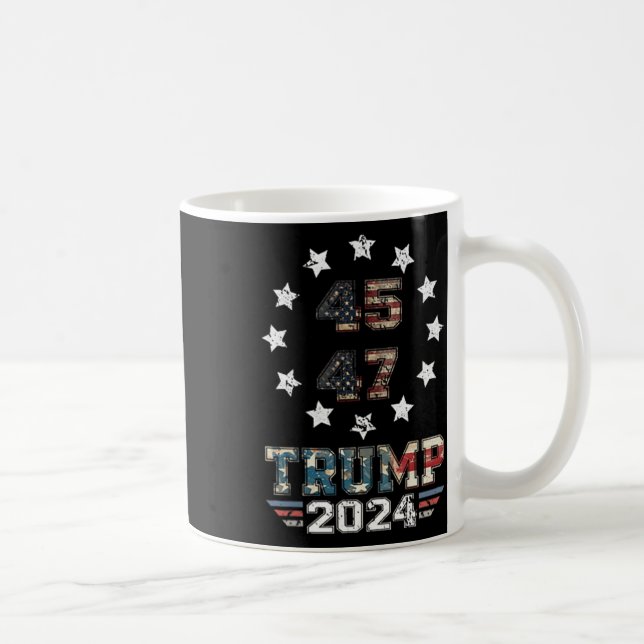 Caneca De Café Você Perdeu Trump 2024 U.S. Flag 2 Side (Direita)