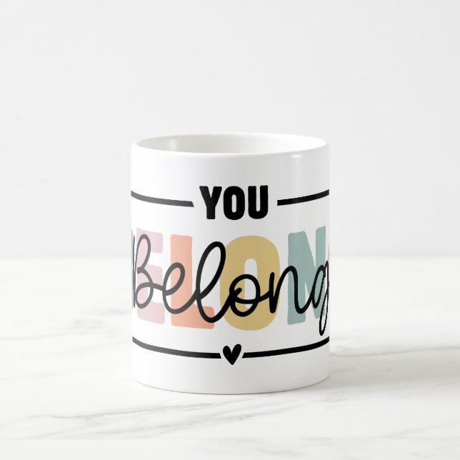 Caneca De Café Você Pertence Citação de Saúde Mental (Centro)