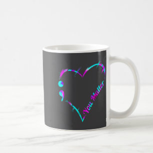 Caneca De Café Você Ponto e Vírgula Coração - Conscientização sob
