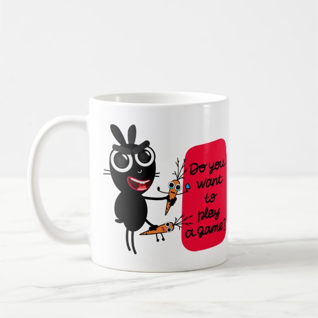 Caneca De Café Você quer jogar um jogo? Bunny Mug (Esquerda)