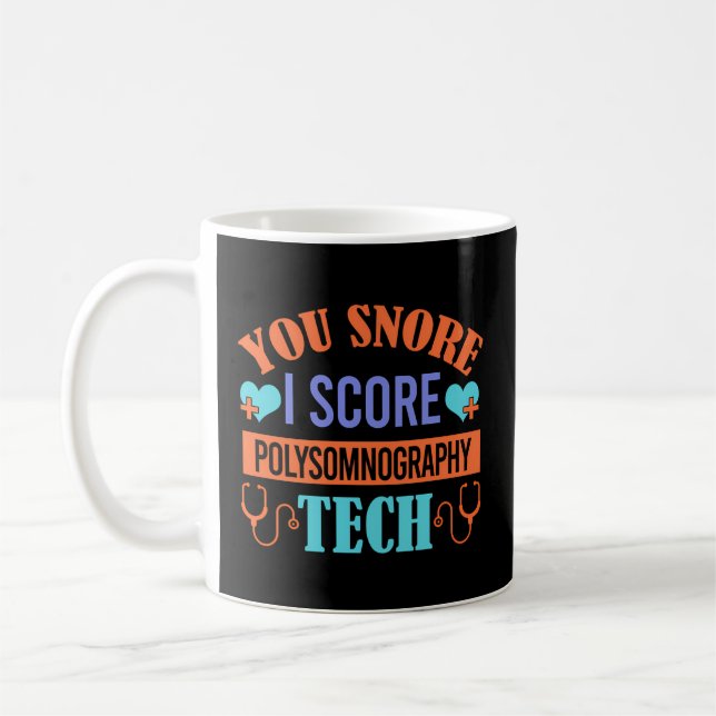 Caneca De Café Você ronca I ressona polissonografia Tech Sleep Te (Esquerda)