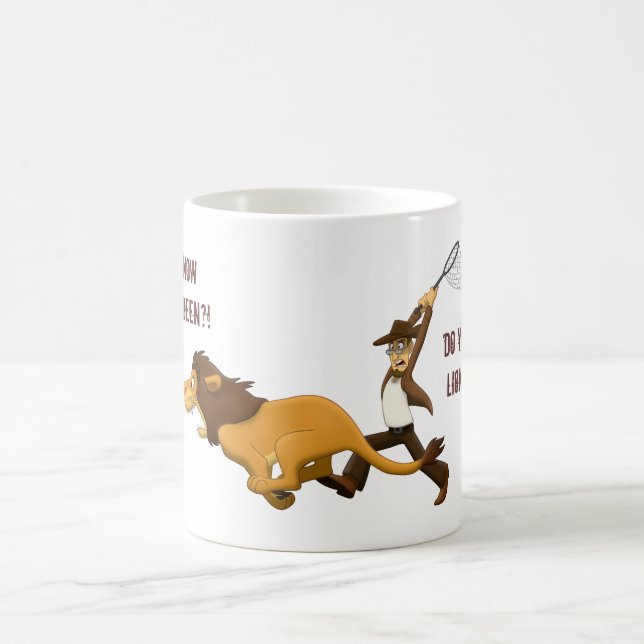 Caneca De Café "Você sabe que leões eu cacei? " (Centro)