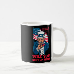 Caneca De Café Você se cala homem Debate inicial Trump-biden 2020