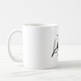 Caneca De Café Você se Sente em Casa Pássaros Românticos Citação 