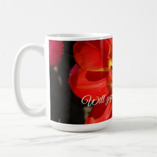 Caneca De Café Você será a minha floricultura, Red Tulip Blossom?