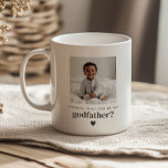 Caneca De Café Você Será A Minha Proposta Fotográfica De Padrinho<br><div class="desc">Procurando uma maneira doce e significativa de pedir a um amado que seja o padrinho do seu bebê? Esta design de caneca moderna e minimalista é a maneira perfeita de pop da questão! Quer você esteja perguntando a um membro da família ou amigos próximos, esta etiqueta ajuda você a criar...</div>