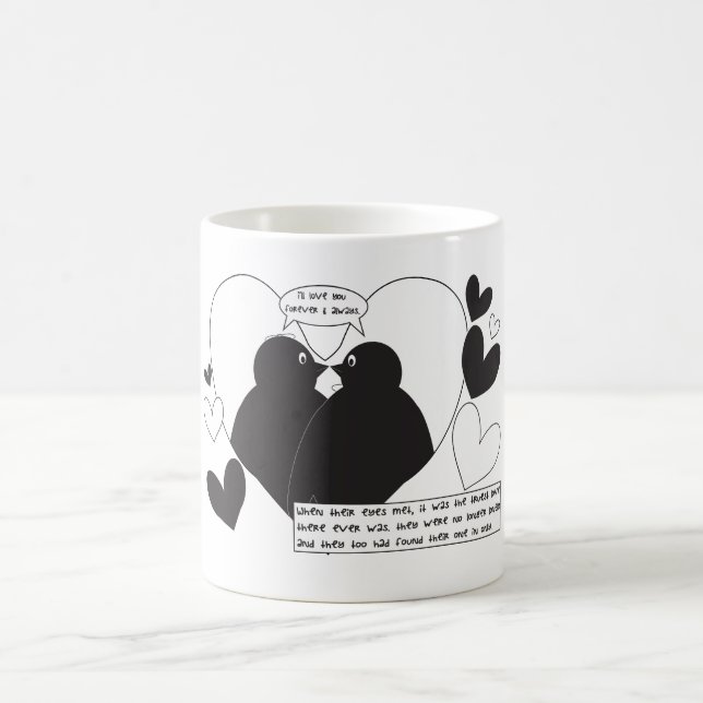 Caneca De Café Você será meu pinguim? - Mude a cor (Centro)