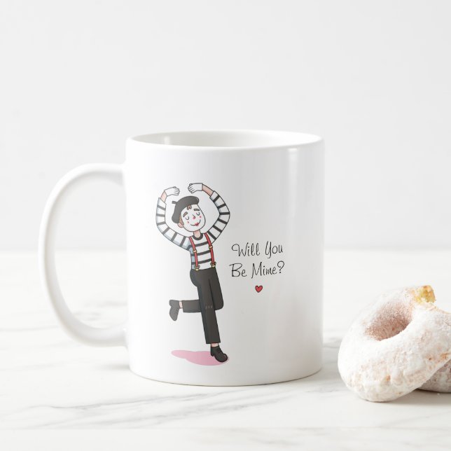 Caneca De Café Você Será Mímica, Engraçada Com Amor (Com Donut)