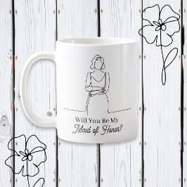 Caneca De Café Você Será Minha Dama de Honra?