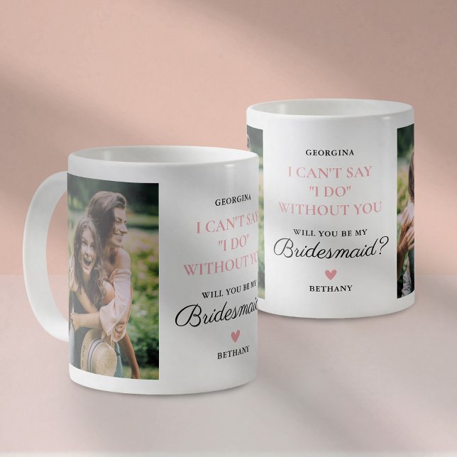 Caneca De Café Você Será Minha Dama de Honra 2 Foto (Criador carregado)