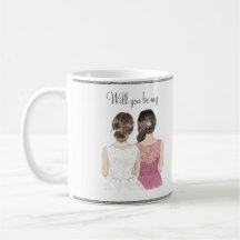 Você Será Minha Dama de Honra Aquarela