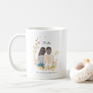 Caneca De Café Você será minha Dama de Honra/Proposta de Dama de