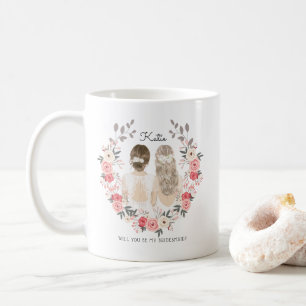 Caneca De Café Você será minha Dama de Honra/Proposta de Dama de