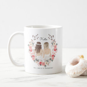 Caneca De Café Você será minha Dama de Honra/Proposta de Dama de 