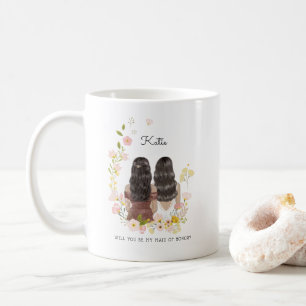 Caneca De Café Você será minha Dama de Honra/Proposta de Dama de
