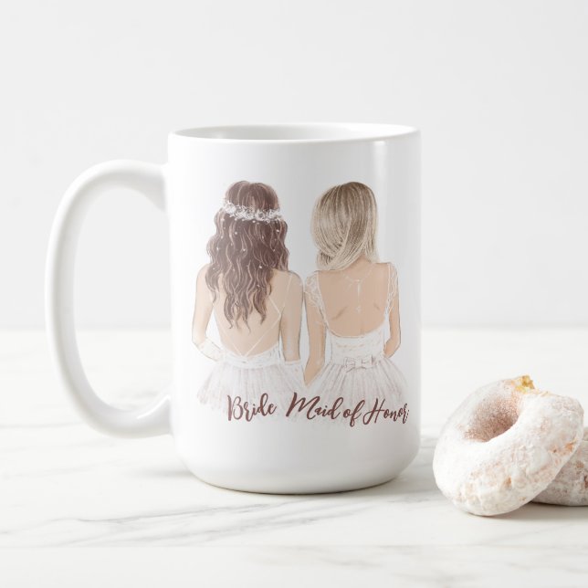 Caneca De Café Você Será Minha Madrinha de casamento Bonita? (Com Donut)