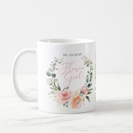 Caneca De Café Você Será Minha Menina De Flor Rosa, Escrita Flora