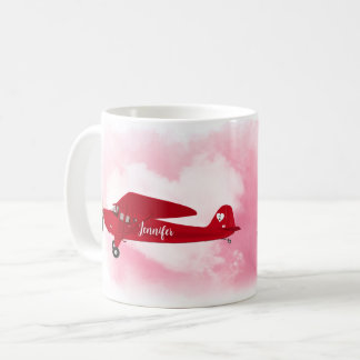 Caneca De Café Você Será Minha Nuvem De Coração Rosa De Avião Nam