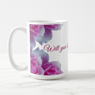 Caneca De Café Você será minha pirralho, Rosas?