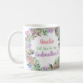 Caneca De Café Você será minha proposta da madrinha floral