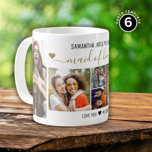 Caneca De Café Você Será Minha Proposta De Madrinha de casamento 