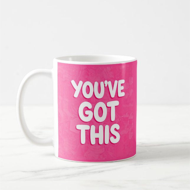 Caneca De Café Você tem essas palavras em rosa (Esquerda)
