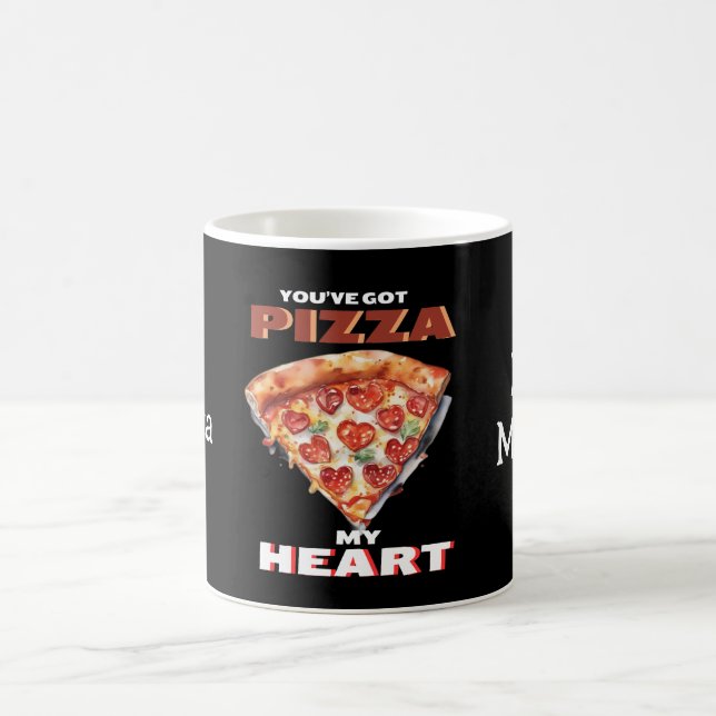 Caneca De Café Você tem Pizza, meu coração preto (Centro)