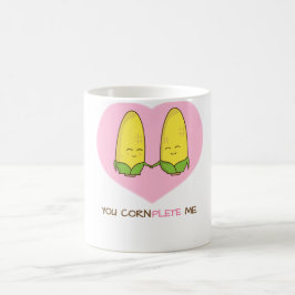 Caneca De Café Você termina-me casal loving doce do milho