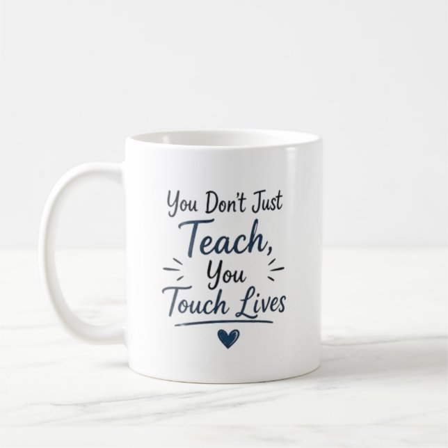 Caneca De Café Você Toca Vidas Personalizado (Esquerda)