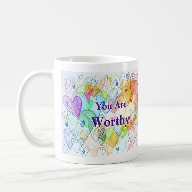 Caneca De Café Você Vale Corações Mug Café (Esquerda)