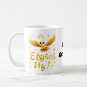 Caneca De Café Voe Elgses Voe Arte de Águia Inspiradora 