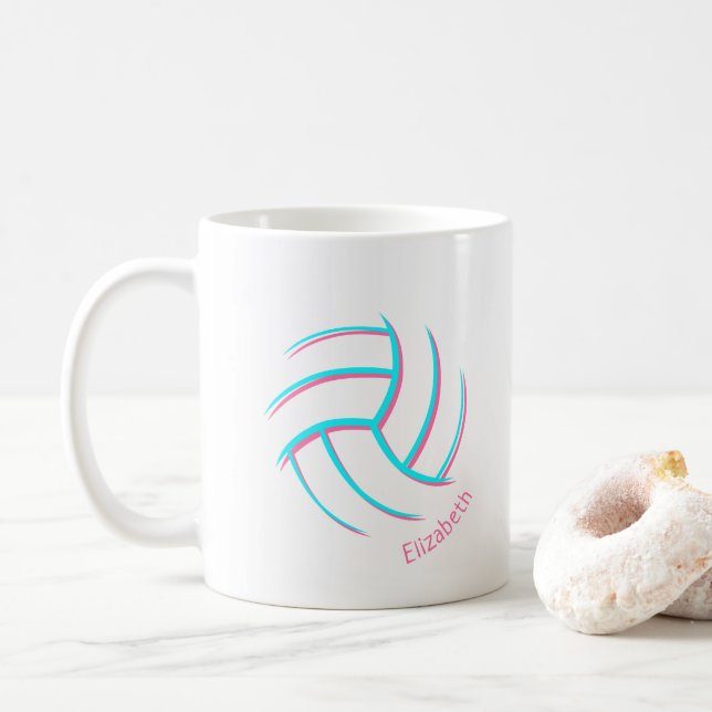Caneca De Café vôlei minimalista simples (Com Donut)