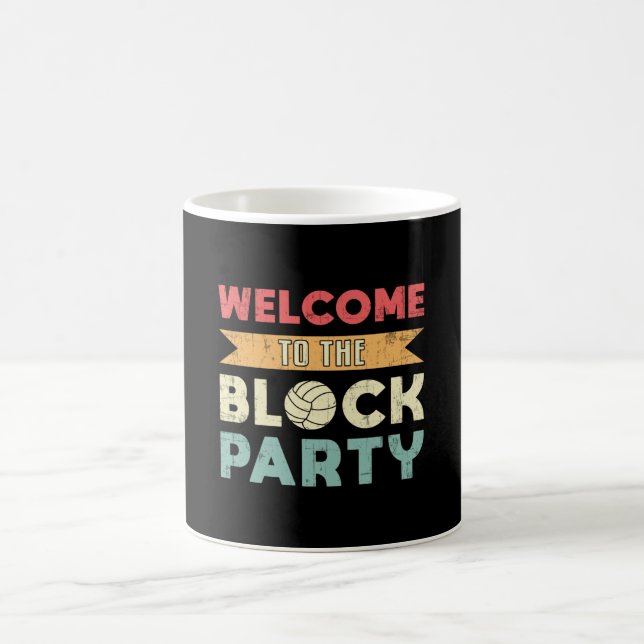 Caneca De Café Voleibol Bem-Vindo À Bola Da Praia Do Bloco Party (Centro)