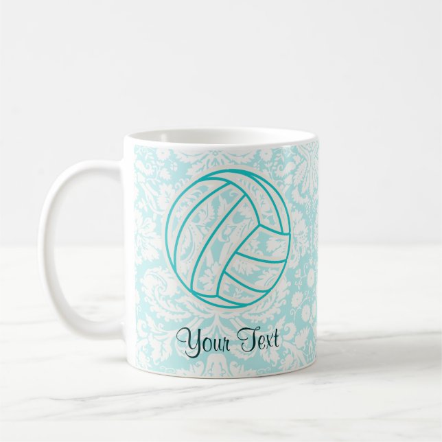 Caneca De Café Voleibol; Cute Teal (Esquerda)