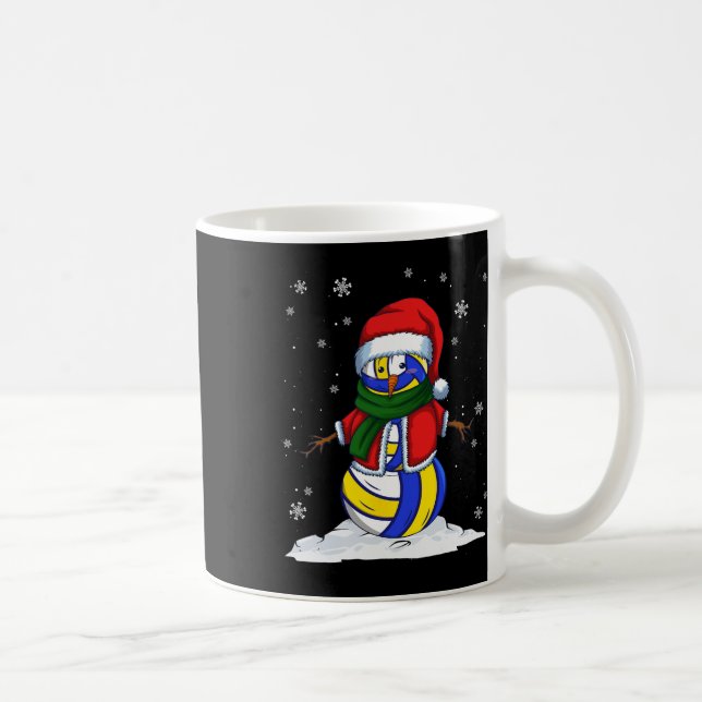 Caneca De Café Voleibol de Natal Xmas Esporte Voleibol (Direita)