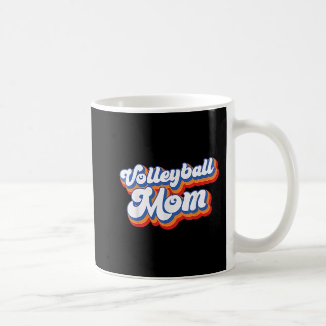 Caneca De Café Voleibol Mãe Diversão Leopardo Bola Mãe Dia de as  (Direita)