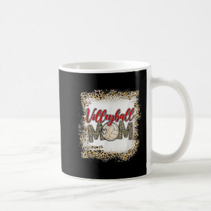 Caneca De Café Voleibol Mãe Diversão Leopardo Esportes Bola Mãe