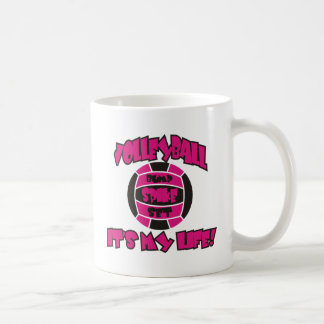 CANECA DE CAFÉ VOLEIBOL NO ROSA QUENTE E NO PRETO