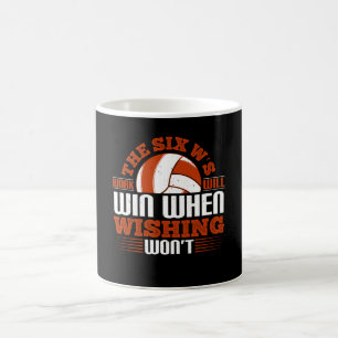 Caneca De Café Voleibol - O Trabalho dos Seis Ganhará
