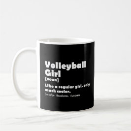Caneca De Café Voleibol Rapariga Engraçado Definição De Voleibol