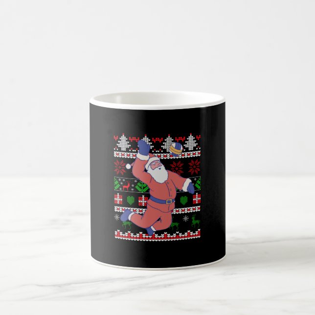 Caneca De Café Voleibol Santa Claus Ugly Natal (Centro)