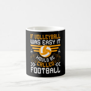 Caneca De Café Voleibol - Se O Voleibol Fácil
