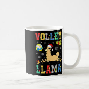 Caneca De Café Volley Llama Voleibol Lover Santa Hat Xmas