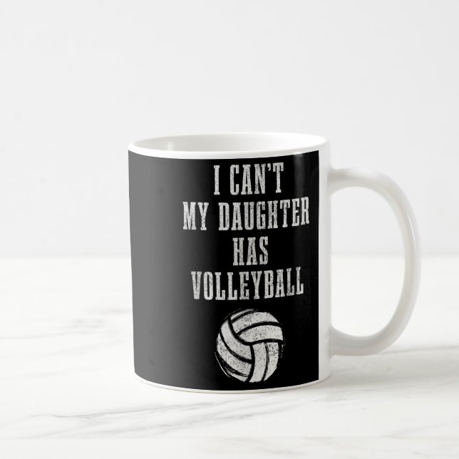 Caneca De Café Volleyball Mom Dad I Can't Daughter Hast Volleybal (Direita)
