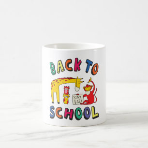 Caneca De Café Voltar à escola - Mantenha-se seguro