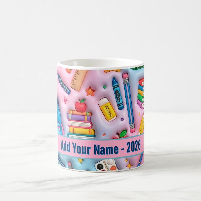 Caneca De Café Voltar à Escola Personalizado 2026 (Centro)