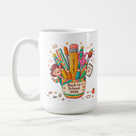 Caneca De Café Voltar à Escola Personalizado 2026
