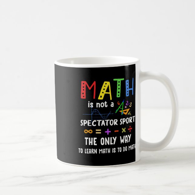 Caneca De Café Voltar às aulas de matemática não é um esporte par (Direita)