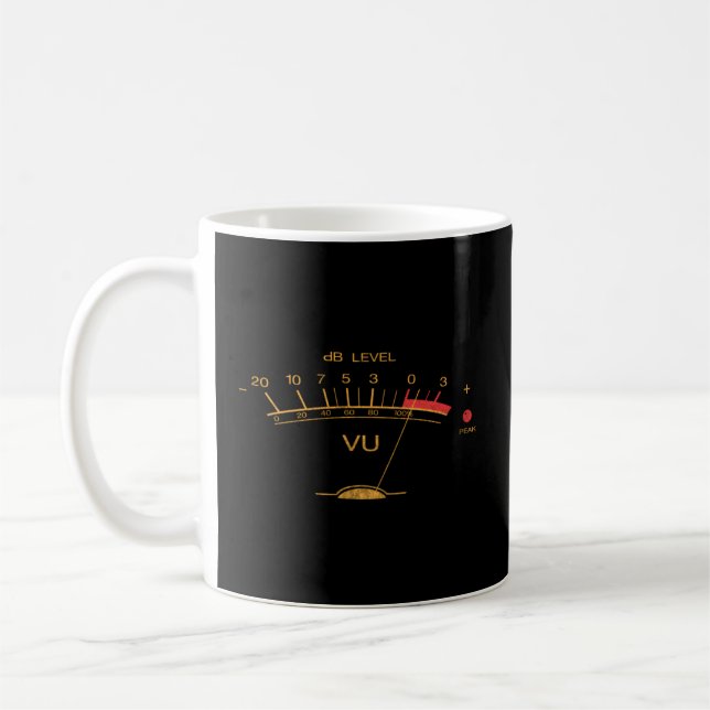 Caneca De Café Volume Vu Meter - Estúdio de Gravação de Engenheir (Esquerda)
